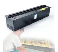 Chimenea eléctrica con fuego simulado 3D, control inteligente de humedad, control remoto y táctil, 800 mm