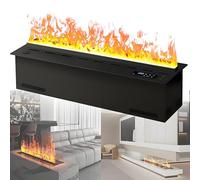 Chimenea eléctrica con llama de vapor 3D realista, colores y velocidad ajustables, humidificador, aplicación, control remoto y control táctil