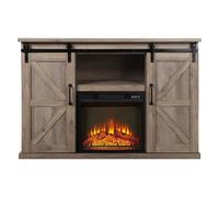 Chimenea Eléctrica Con Mueble Aparador Rustico 2000w