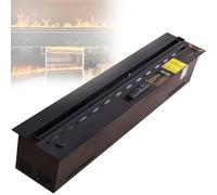Chimenea eléctrica con vaporización 3D y llama de simulación de color, panel táctil y control remoto para dormitorio, oficina, hotel