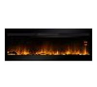 CHEMIN'ARTE Chimenea eléctrica empotrable con calefacción Elysee, Efecto de Llama Leds- Chimenea Decorativa de Pared bajo Consumo- 122x17x45cm - Mando a Distancia
