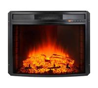 Chimenea eléctrica de 2000w y bajo consumo. diseño mural de cristal templado plano. dispone de control electrónico y mando a distancia. termostato ajustable y apagado automático. además permite regula