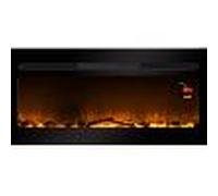 CHEMIN'ARTE Chimenea eléctrica empotrable con calefacción Elysee, Efecto de Llama Leds- Chimenea Decorativa de Pared bajo Consumo - Mando a Distancia