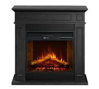 Chimenea eléctrica de madera JEFFERSON negra L 89,5 x H90,5 x P28