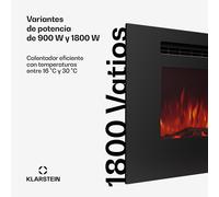 Chimenea eléctrica de pared Galeras 178 1800W LED Klarstein