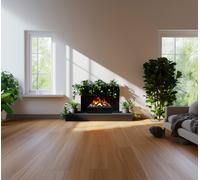 Chimenea eléctrica decorativa con leños empotrable juneau xl
