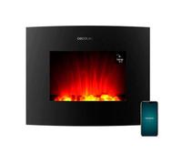 Chimenea eléctrica decorativa ready warm 2650 curved flames connected cecotec 2000w control vía app