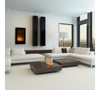 Chimenea eléctrica Lausanne Vertical de 1000 o 2000 vatios cristal mando a distancia atenuador