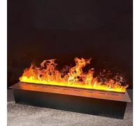 Chimenea eléctrica LED con efecto de llama bailarina 3D, 9 colores de llama RGB, panel táctil y control remoto, ideal para decoración de interiores