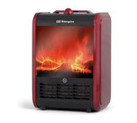 Chimenea eléctrica orbegozo cm 9015 - 1500w - resistencia ptc - 2 niveles potencia (750/1500w) - efecto fuego - luz led