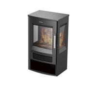 Purline | Estufa Eléctrica CHE-720 B Estilo Tradicional en Negro - Estufa Eléctrica WiFi, Efecto Llamas LED y Espacio de Almacenaje