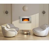 Purline CHE-450 Chimenea Eléctrica Mural con Mando a Distancia 2000W