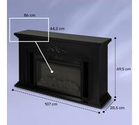 Chimenea eléctrica Saint Helens 1900 W tecnología LED mando a distancia