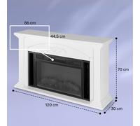 Chimenea eléctrica Saint Helens 1900 W tecnología LED mando a distancia Klarstein