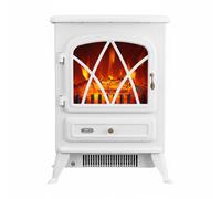 Chimenea Eléctrica Tradicional Blanca - Siena - ECOSO de Hudson Reed