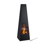 Chimenea exterior brasero portátil parrilla de barbacoa acero 149 cm 22 kg