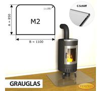 Temprix Placa Base Para Chimenea 85x110 cm Vidrio Transparente ESG