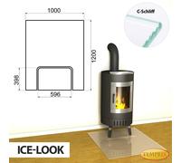 Chimenea Glasbodenplatte Spark Protector Plancha de Chimenea Cristal Horno Placa