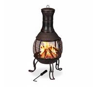Chimenea jardín brasero vintage fogón decorativo 33 cm 7,2 kg chimenea exterior
