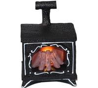 Chimenea LED, 2, 8 x 1, 9 x 1, 3 Pulgadas, Escala /12, Chimenea LED en Miniatura para casa de muñecas, Muebles de Resina Vintage sin Llama para decoración de Navidad e Invierno