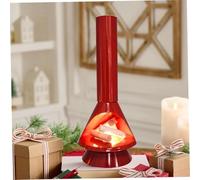 Chimenea LED moderna de mediados de siglo, luces decorativas con efecto de llama, mini chimenea de escritorio que funciona con pilas para decoración de fiesta de Navidad, oficina en casa, chimenea