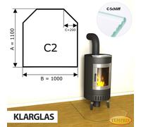Chimenea Placa de fondo Cristal Spark protector Bandeja Horno inferior -C2