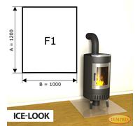 Chimenea Placa De Fondo Cristal Spark Protector Bandeja Horno Inferior - F1