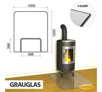 Chimenea Placa De Fondo Cristal Spark Protector Horno Base
