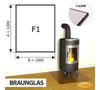 Chimenea Placa De Fondo Cristal Spark Protector Horno Base - F1