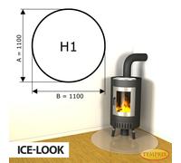 Placa De Vidrio Para Chimenea Protector Contra Chispas Placa Para Horno Base -H1