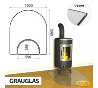 Chimenea Placa De Fondo Cristal Spark Protector Horno Base