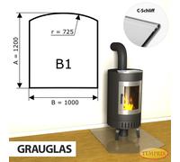 Temprix Placa Base para Chimenea 120x100 cm ESG Grauglas Antichispas