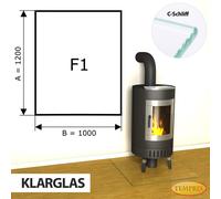 Chimenea Placa De Fondo Cristal Spark Protector Horno Inferior - F1