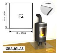 Temprix F2 Placa Base Antichispas de Cristal Grauglas 110x100
