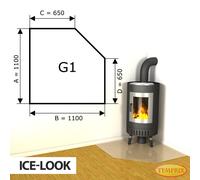 Chimenea Placa De Fondo Cristal Spark Protector Horno Inferior - G1