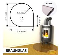 Chimenea Placa de fondo Cristal Spark protector Horno inferior -J1