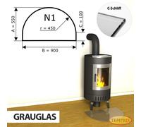 Temprix Placa Base para Chimenea Funkenschutz 55x90 cm ESG Vidrio Clara