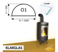 Chimenea Placa de fondo Cristal Spark protector Horno inferior -O1