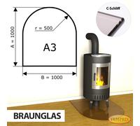 Chimenea Glasbodenplatte Spark Protector Plancha Cristal Horno Placa Inferior A3