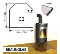 Chimenea Placa De Fondo Cristal Spark Protector Bandeja Horno Inferior - C3