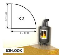 Chimenea Placa De Fondo Cristal Spark Protector Horno Vidrio Inferior - K2