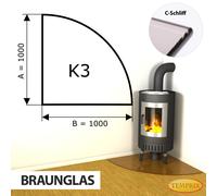 Chimenea Placa de fondo Cristal Spark protector Horno inferior -K3