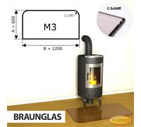 Chimenea Placa de fondo Cristal Spark protector Horno inferior -M3