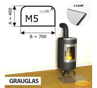 Temprix Placa Base Chimenea 40x70 cm Vidrio Claro ESG Antichispas
