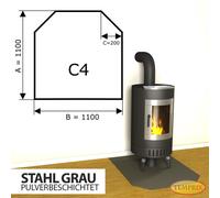 Chimenea Placa Inferior Chispas de Acero Gris Horno Bandeja para Hornear - C4
