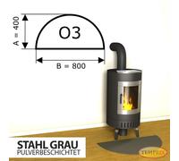 Chimenea Placa Inferior Chispas de Acero Gris Horno Bandeja para Hornear - O3