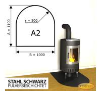 Chimenea Placa Inferior Chispas de Acero Negro Horno Bandeja para Hornear - A2