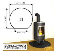 Chimenea Placa Inferior Chispas de Acero Negro Horno Bandeja para Hornear - I1
