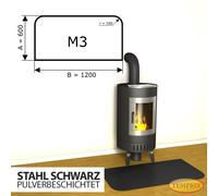 Chimenea Placa Inferior Chispas de Acero Negro Horno Bandeja para Hornear - M3