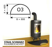 Chimenea Placa Inferior Chispas de Acero Negro Horno Bandeja para Hornear - O3